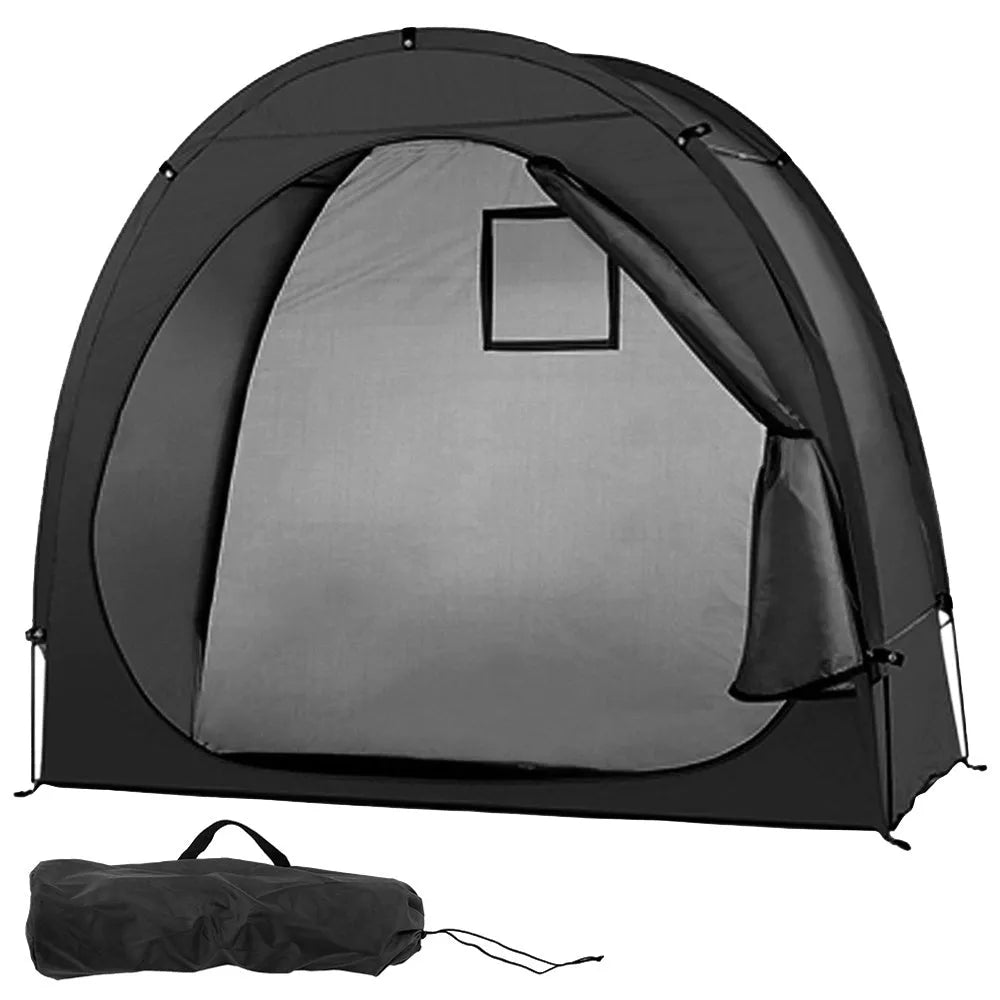 Waterproof folding canopy for two adult bicycles with ventilation window