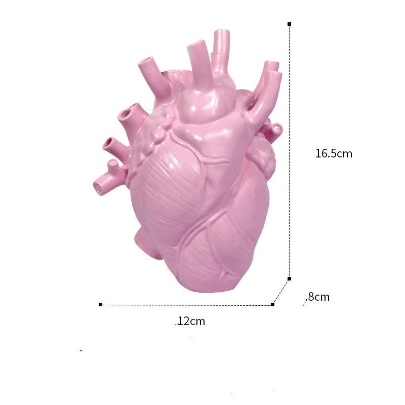 Nordic Style Heart-shaped Dry Vase for desktop decoration in various colors