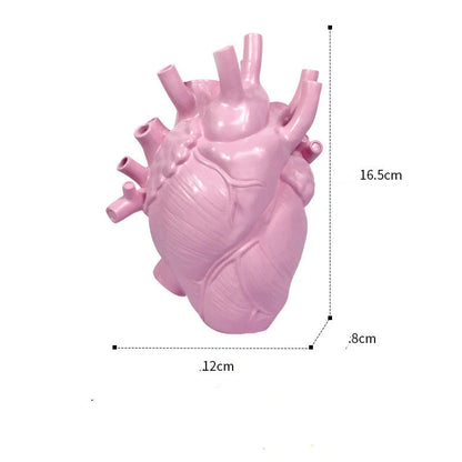 Nordic Style Heart-shaped Dry Vase for desktop decoration in various colors