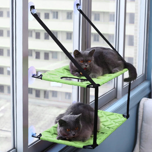 Cat Hammock Window Resting Seat Perch for indoor cats, available in multiple colors