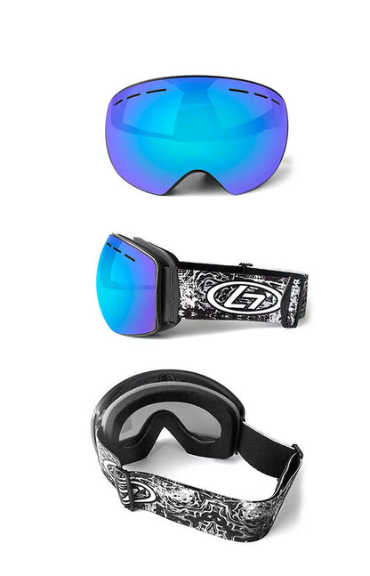Windshield ski goggles with TPU frame and PC lens for winter sports