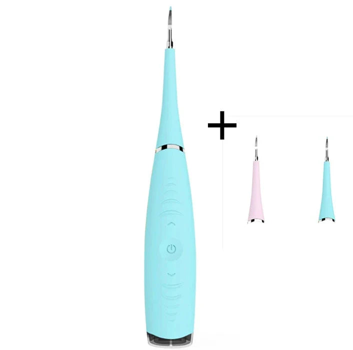 Rechargeable waterproof electric dental cleaner tool with high-frequency vibration technology for effective plaque and tartar removal