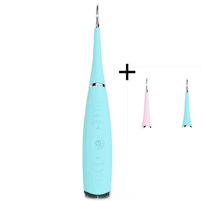 Rechargeable waterproof electric dental cleaner tool with high-frequency vibration technology for effective plaque and tartar removal