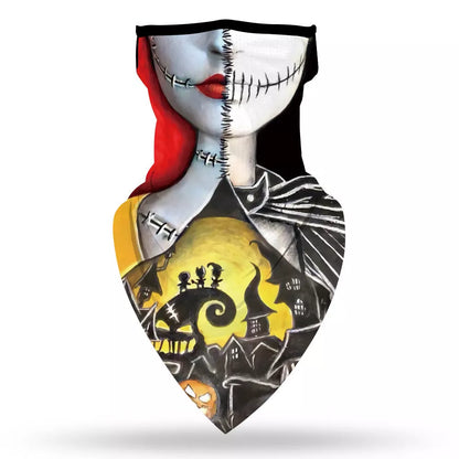 Printed Dustproof Bib Triangle Scarf in various designs for outdoor protection