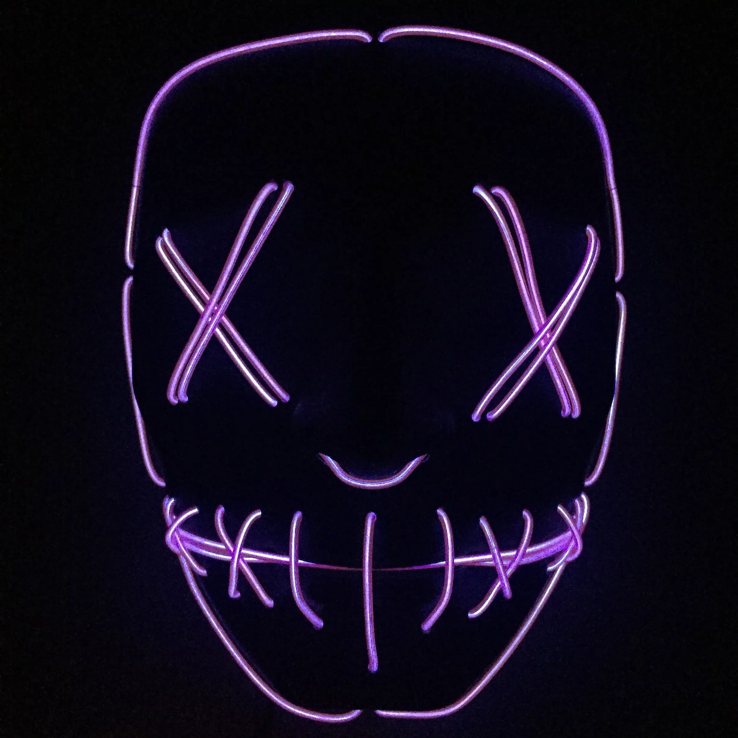 Halloween LED Glowing Full Face Mask in various colors with customizable lighting modes