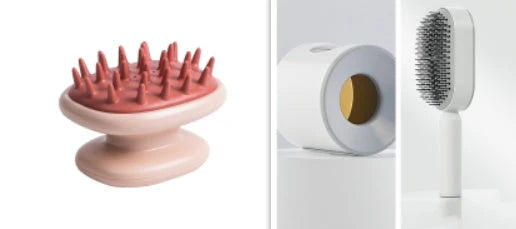 Premium silicone hair brush with airbag design for gentle scalp massage and improved blood circulation