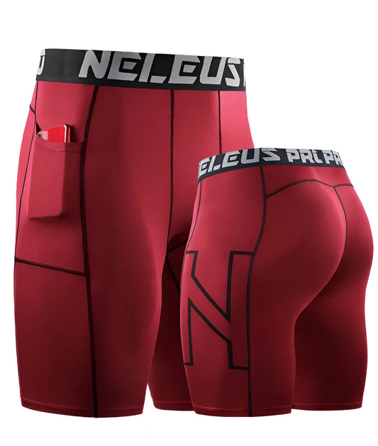 Men's black milk silk polyester tight sports shorts for running and fitness activities