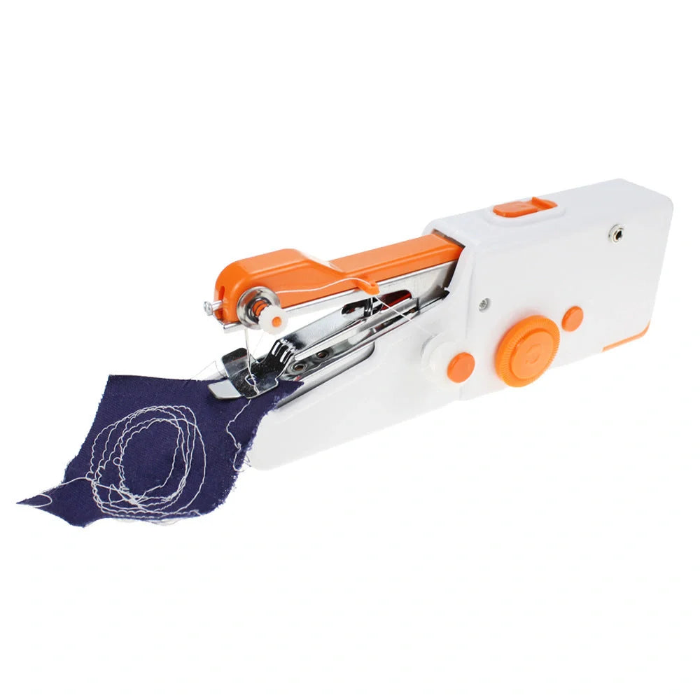 Portable Mini Hand Sewing Machine for quick fabric repairs, cordless operation, compact design