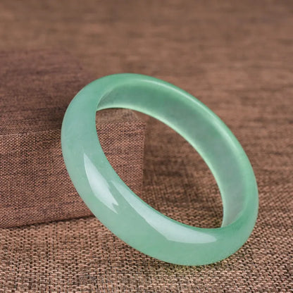 Oil cyan light green jade quartz rock bracelet for women in modern simplicity style, shown in blue and green colour options.