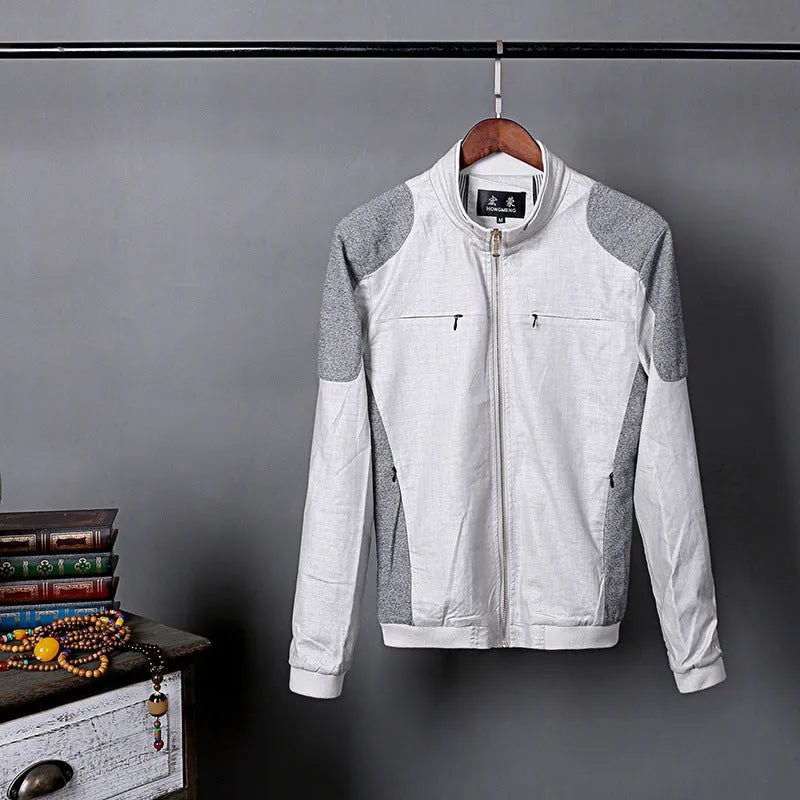 Men's thin cotton linen jacket in regular fit available in sizes M through 6XL