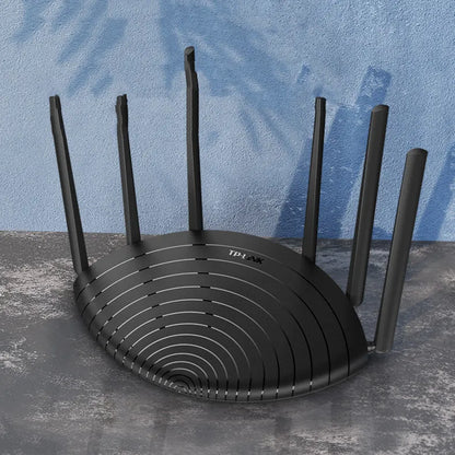 TL-WDR7661 Gigabit Edition wireless router with AC1900 technology and built-in firewall, dimensions 254mm x 160mm x 38mm