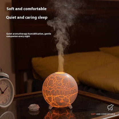 Stylish USB humidifier with essential oil diffuser, color-changing lights, and compact design for home or office use