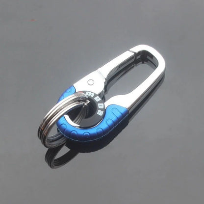 Stylish and durable car key chain made of zinc alloy, available in various classic colors