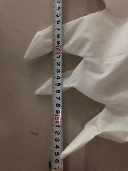 1.4m tall white inflatable Halloween ghost decoration floating outdoors, polyester material, anchored for garden use