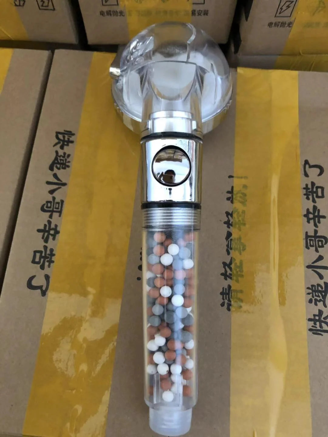 Household Negative Ion Pressurized Shower Head with adjustable modes and water-saving feature