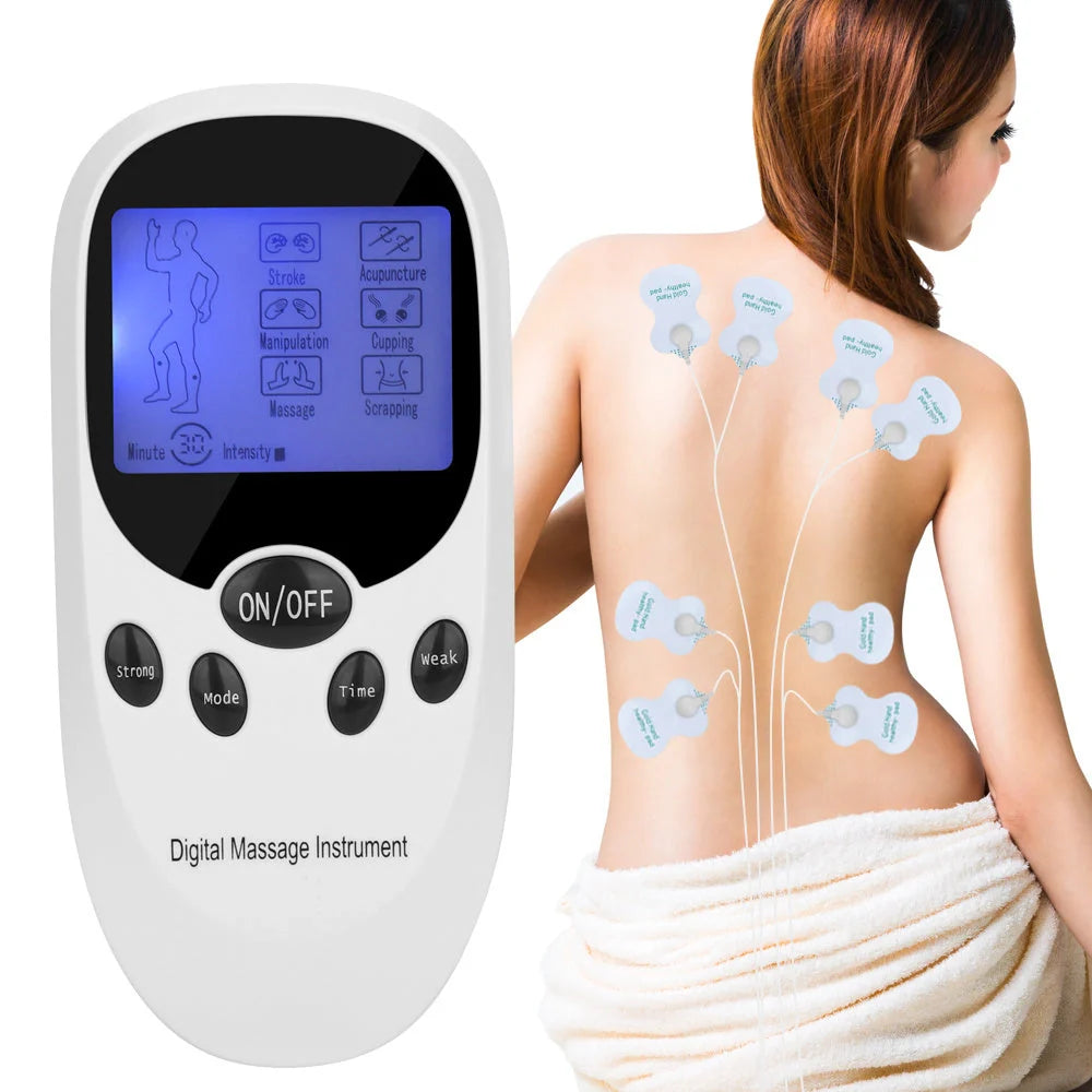 Dual Channel TENS Massager with six stimulation modes for back, neck, and leg pain relief