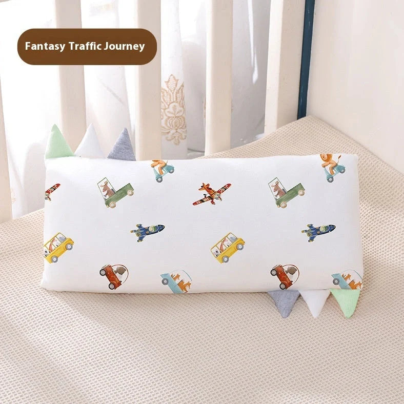 Bamboo fibre children's cartoon pillow with removable cover in three size options