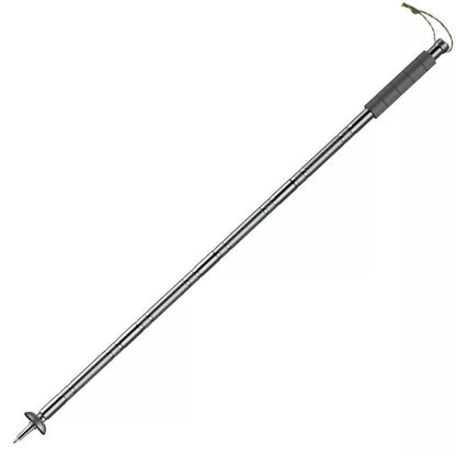 Aluminum alloy walking stick with integrated survival knife and tools for outdoor survival
