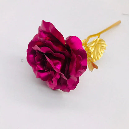 Handmade 24K gold rose flower set in elegant gift box
