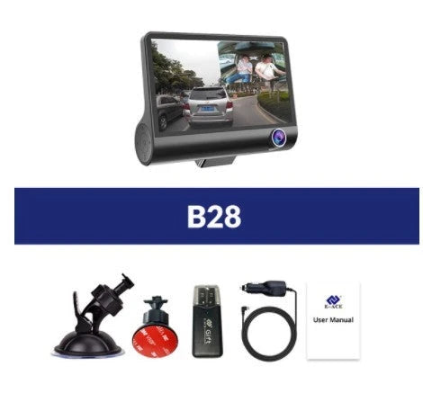 High-definition 1080p driving recorder with wide-angle lens, motion detection, and loop recording for clear video capture of road trips and driving incidents