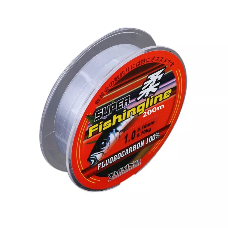 100-meter high-strength nylon fishing line in red, perfect for anglers