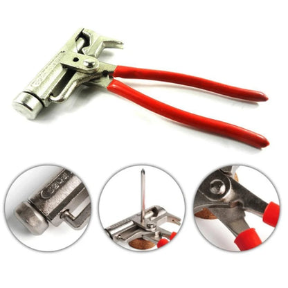 Red-handled household hammer with integrated Korean Shenzhen saw blade for multi-functional DIY use