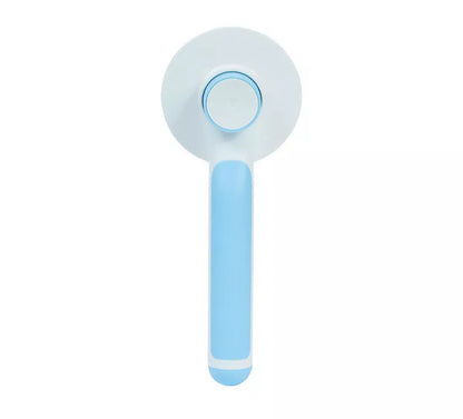 Round Handle Pet Passage Comb with stainless steel needles and self-cleaning feature
