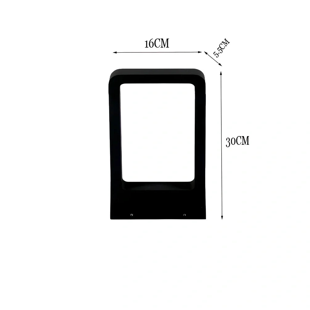 Sand black outdoor LED bollard light with die-cast aluminum construction for garden pathways