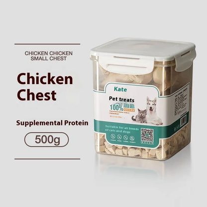 500g chicken freeze-dried cat snacks in bag or barrel packaging options