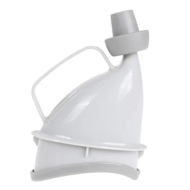 Compact portable urinal for travel and outdoor use, made from durable PP material