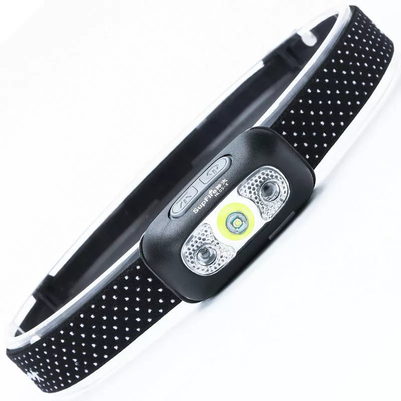 Multifunctional head-mounted night fishing light with 5W power and durable PVC construction