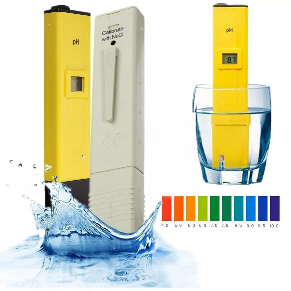 Compact grey yellow PH tester pen for accurate water quality measurement