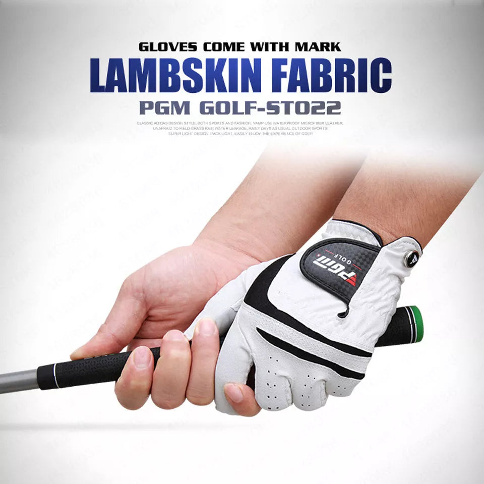 Summer thin section golf gloves made from real sheepskin leather with anti-skid particles