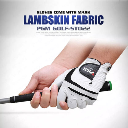 Summer thin section golf gloves made from real sheepskin leather with anti-skid particles