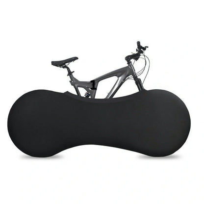 Bicycle protective cover made of 87% polyester and 13% cotton for indoor dust prevention on tyres