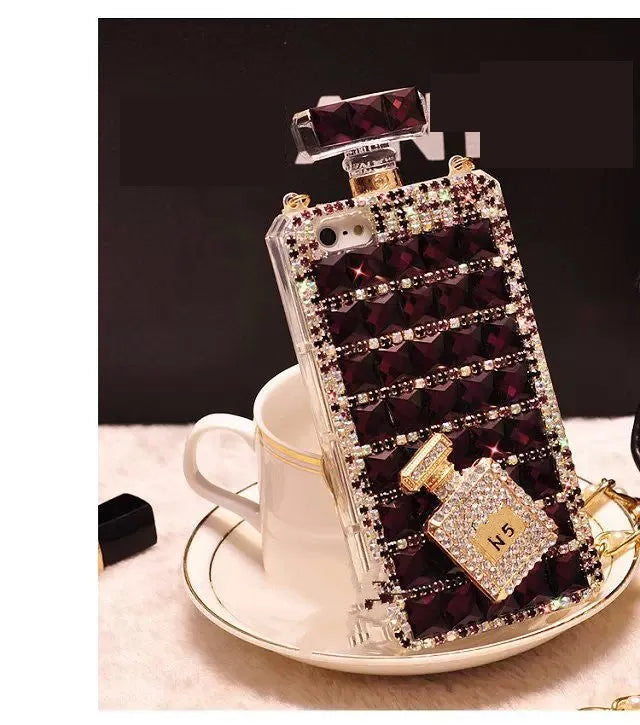 Handmade diamond rhinestone phone case in TPU, bling cover for iPhone and Samsung