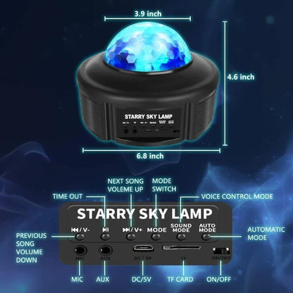 Mesmerizing Bluetooth Music Starry Sky Projector with captivating celestial light show and wireless audio streaming capabilities