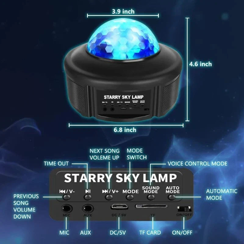 Hhomeenjoy Mesmerizing Bluetooth Music Starry Sky Projector