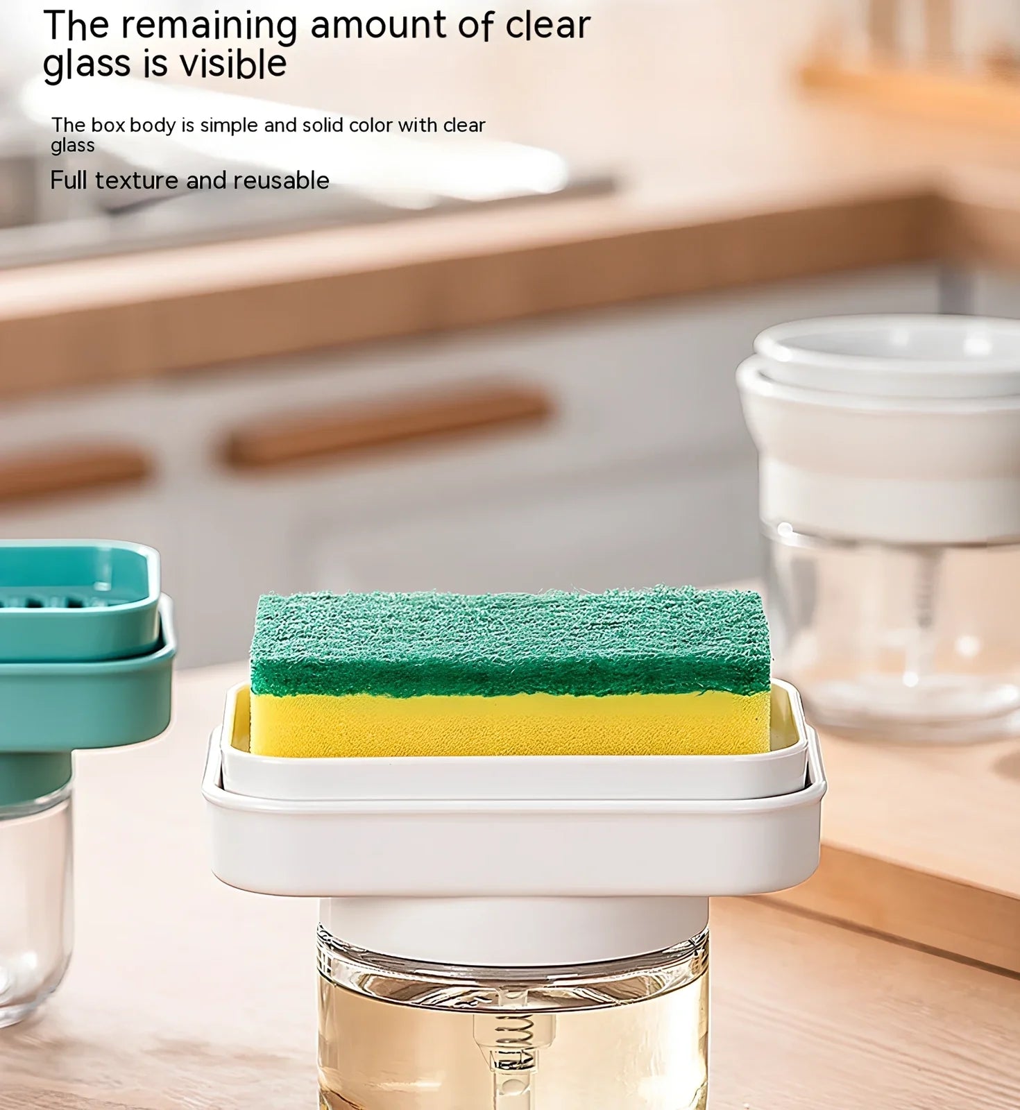 Automatic liquid dispenser with press mechanism in PP soda glass, 15ml portion control