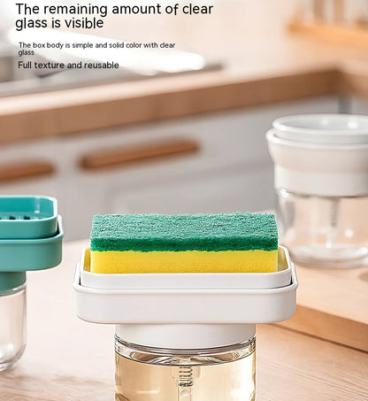 Automatic liquid dispenser with press mechanism in PP soda glass, 15ml portion control