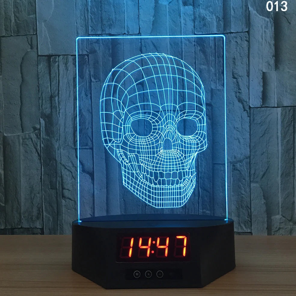 Blue dolphin-shaped table lamp with glowing 3D design and remote control on wooden surface