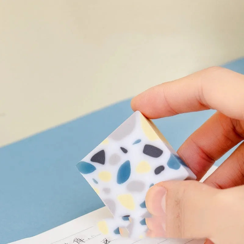 Rubber eraser brick for clean pencil mark removal