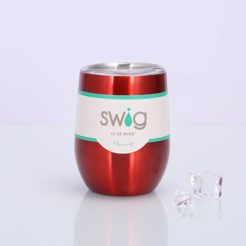 Swig Eggshell Cup - 12oz Stainless Steel Insulated Wine Tumbler with Variety of Color Options