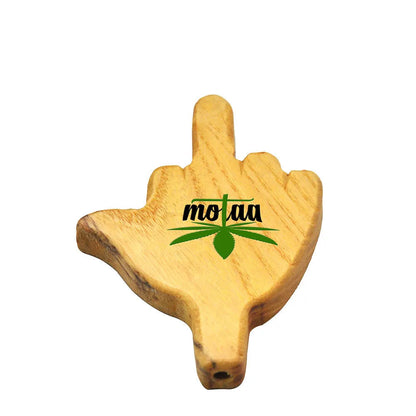 Five-finger palm wood pipe with keychain, windproof function, bottle opener, U disk, razor, storage, power bank and light