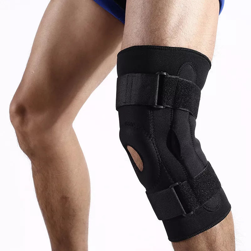 Jiu Jitsu Knee Brace with Inner Support Hinges in Black