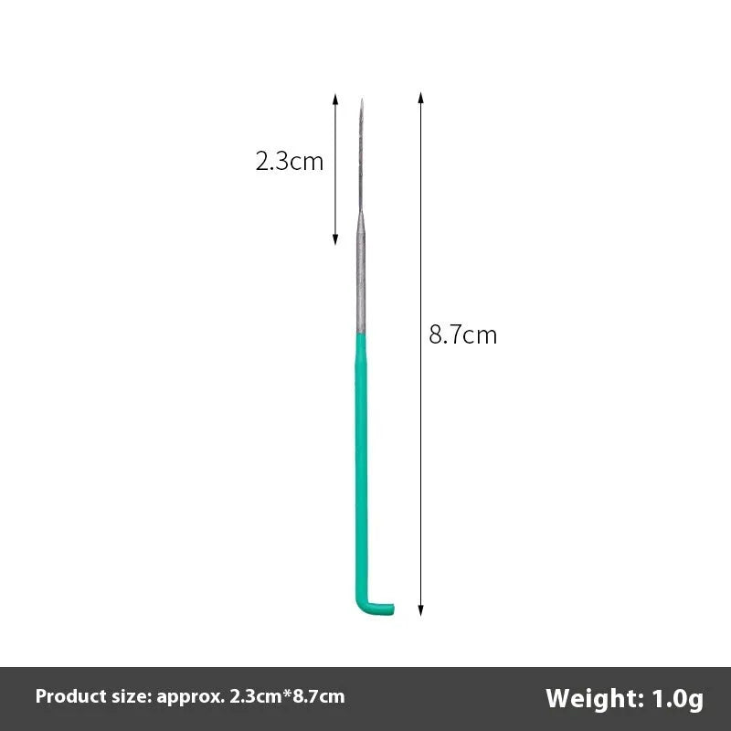 Wool felt stamp pin handicraft tool with oil-free needles in 9.0cm, 8.6cm and 7.8cm lengths and multiple needle types