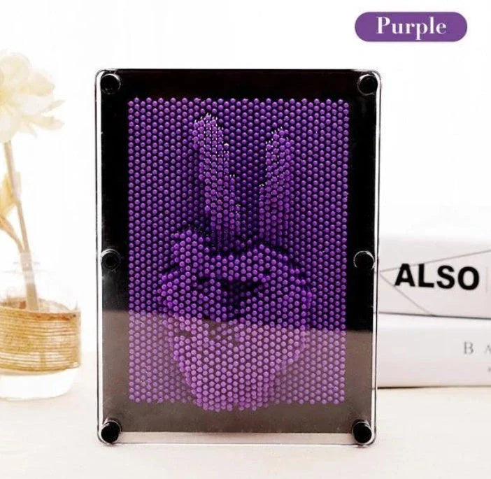 Customizable 3D Sculpture Frame with array of blunt pins for capturing intricate 3D details of any object or body part