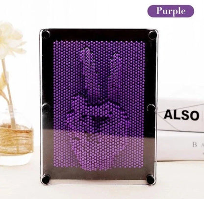 Customizable 3D Sculpture Frame with array of blunt pins for capturing intricate 3D details of any object or body part