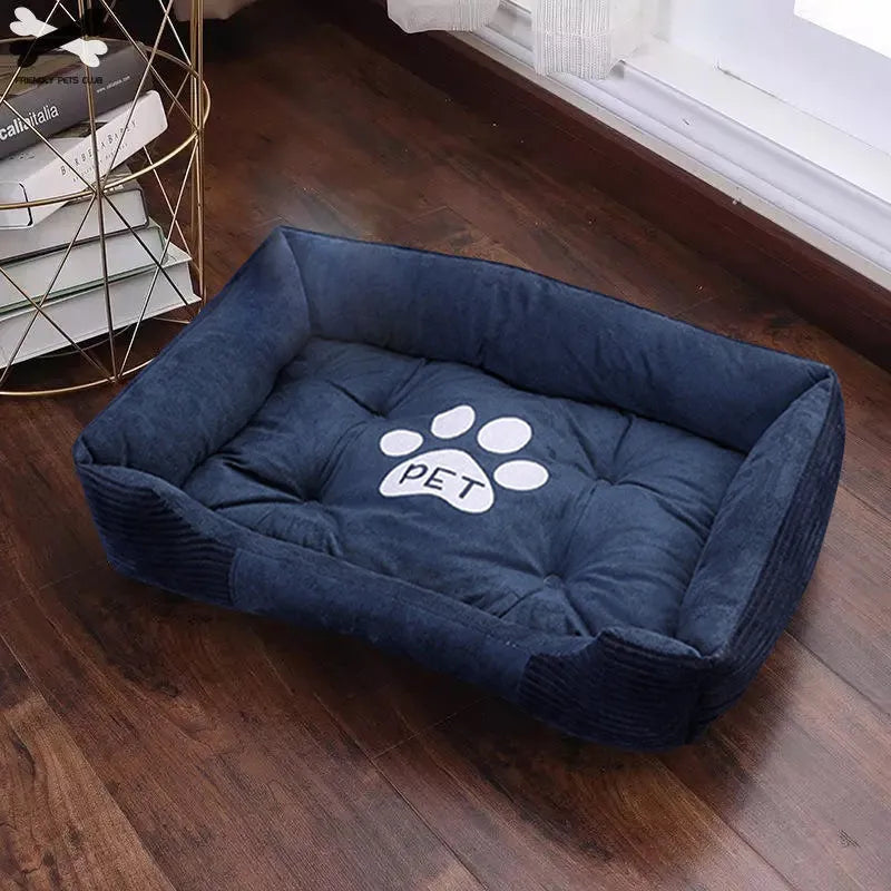 Warm PP cotton pet kennel mat for dogs and cats, 15cm high, available in Blue and Red