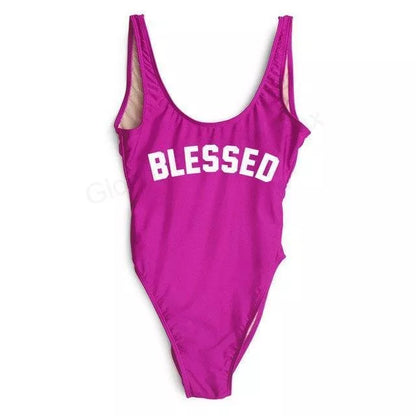 Blessed Swimsuit in various colors, made from durable polyester and nylon